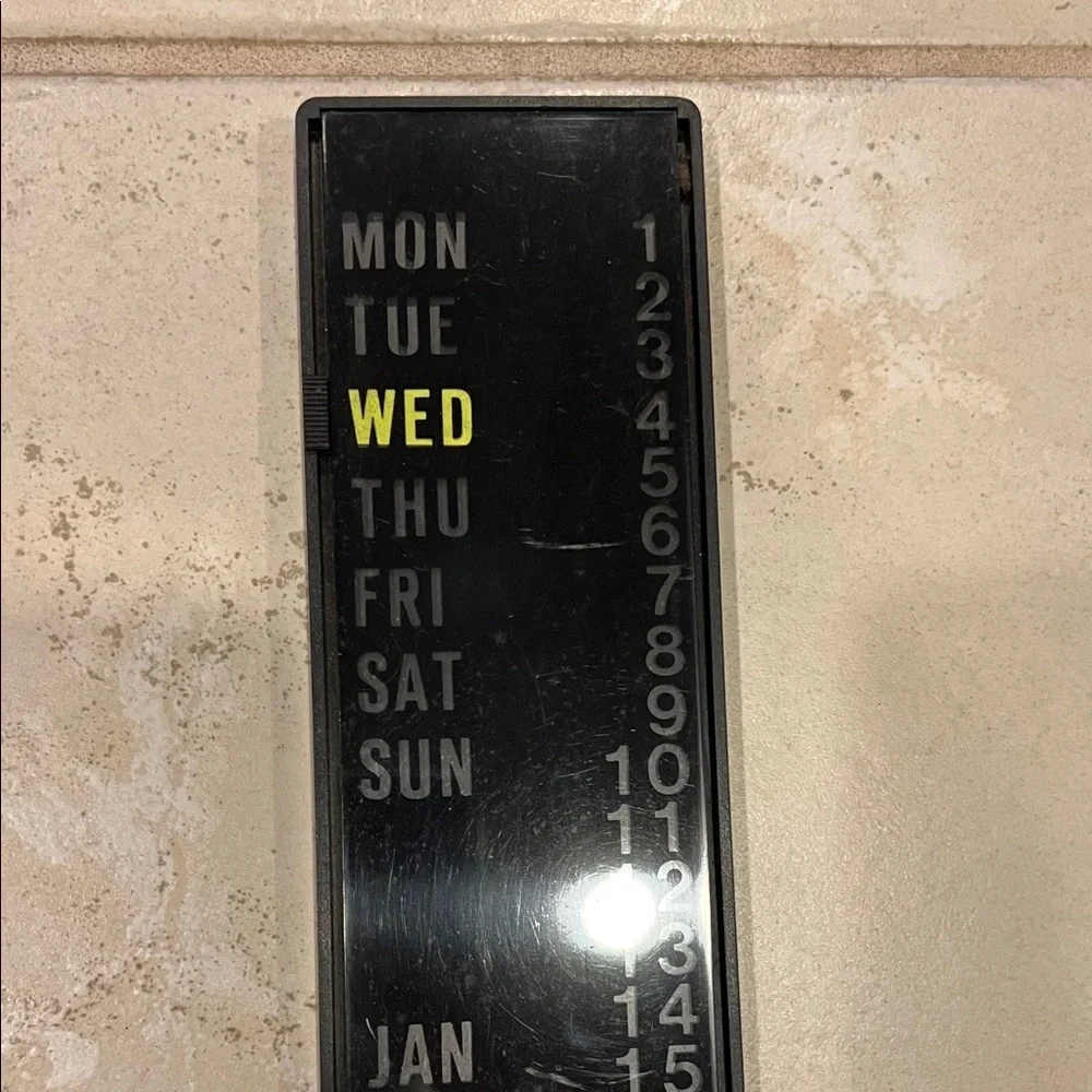 Black Perpetual Calendar